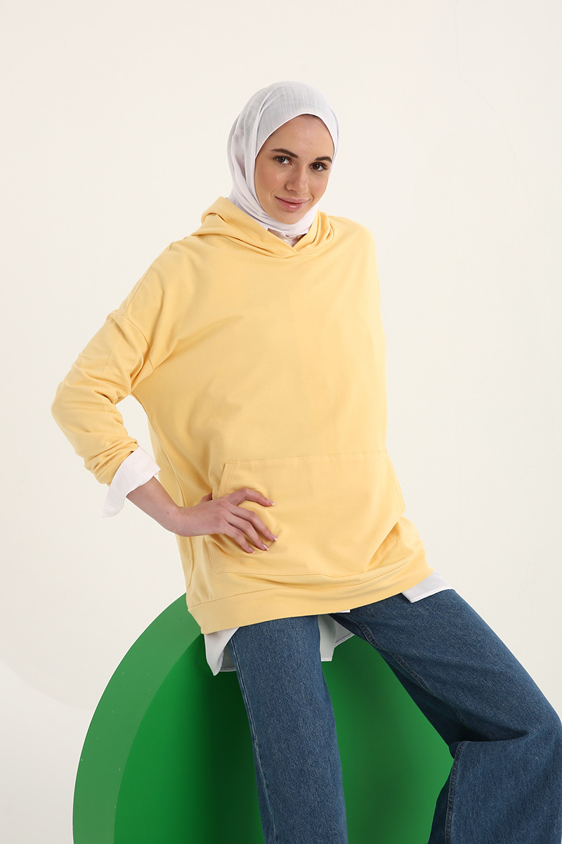 Kapüşonlu Sweat Tunik