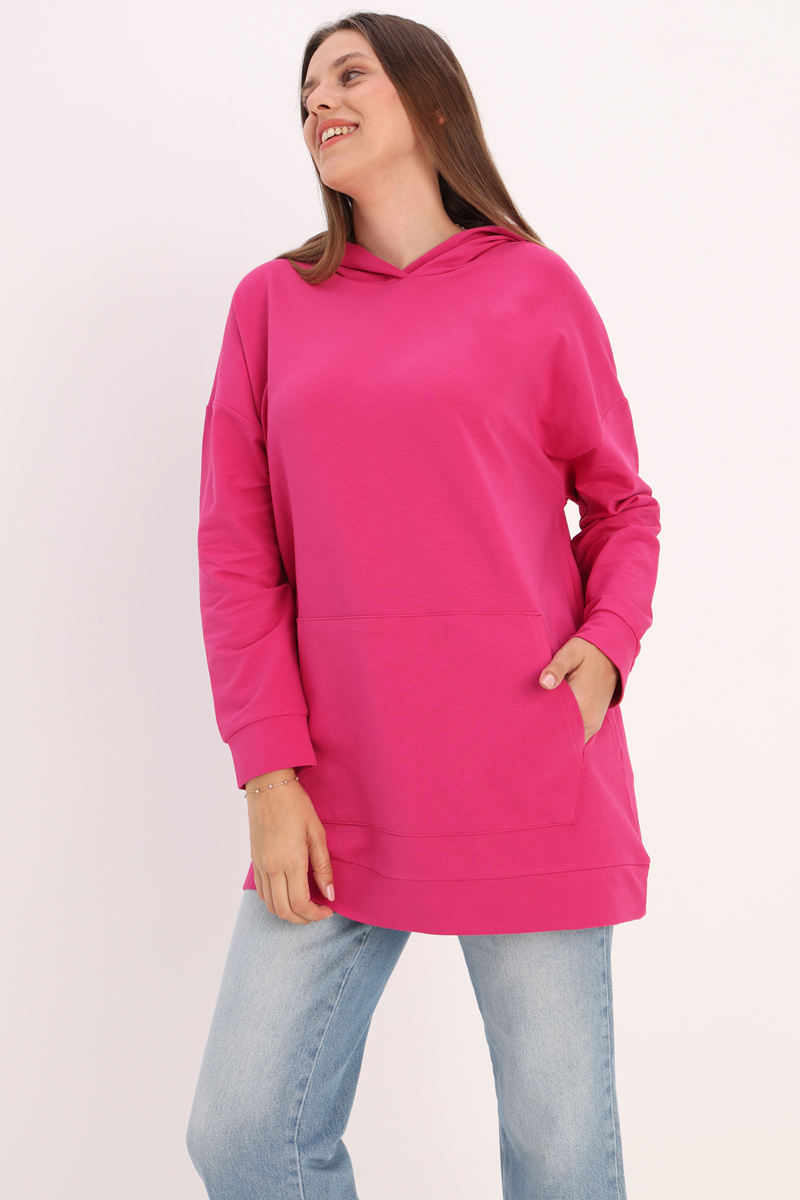 Kapüşonlu Sweat Tunik