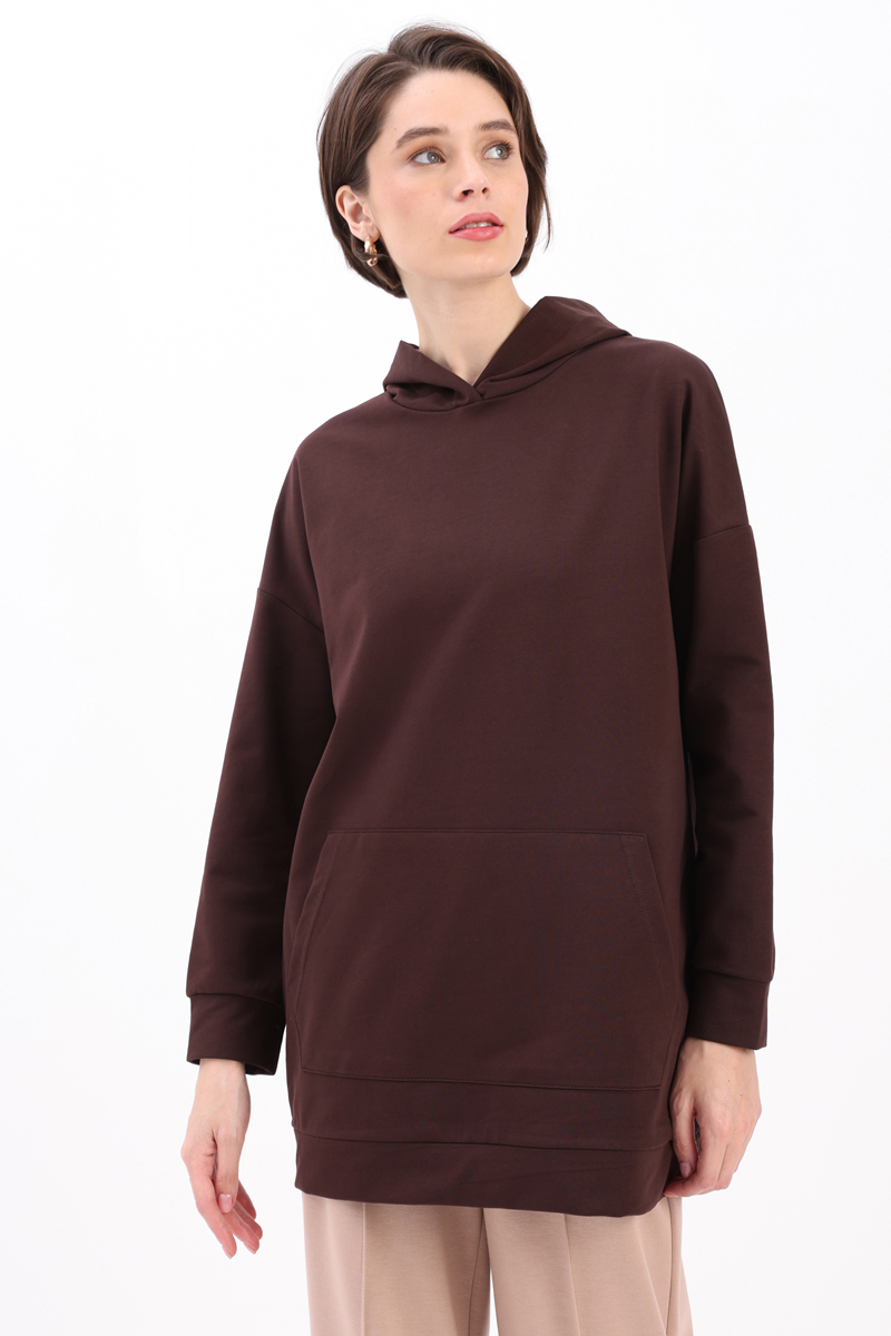 Kapüşonlu Sweat Tunik