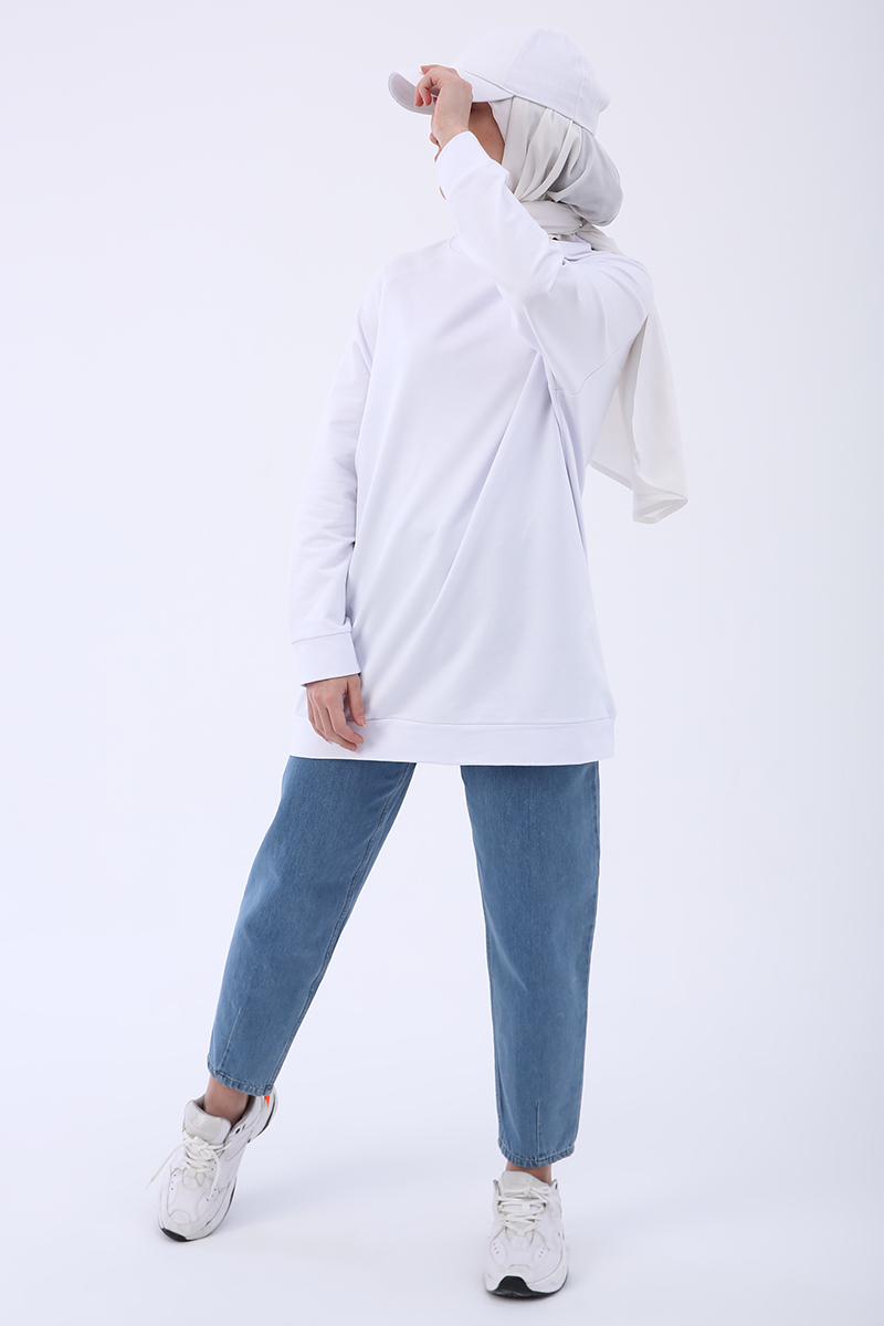 Bisiklet Yaka Reglan Kol Sweatshirt